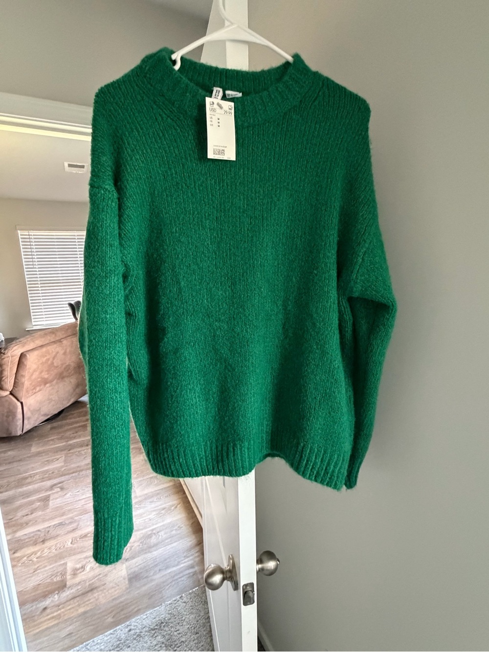 H&M Emerald Green Crewneck Sweater